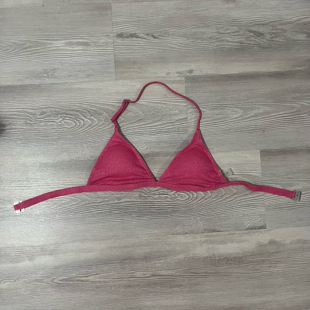 NWOT Shein Pink Triangle Bikini Top size 160